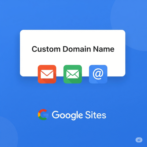 Custom Domain & 10 Professional Emails for Google Sites (Annual)